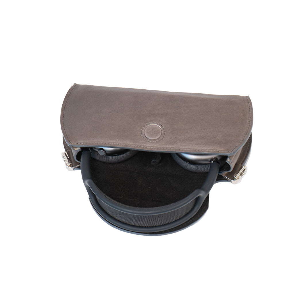 Leather Case for AirPods Max (Gray / full-grain)